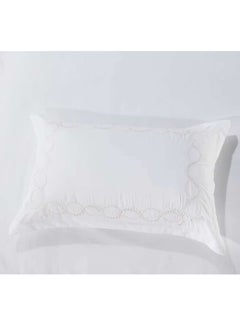 ممم الرئيسية مجموعة أغطية سرير/ملاءة سرير/وسائد مطرزة من 6 قطع من MMM HOME مقاس كينج من القطن الفاخر من الألياف الدقيقة عالية الجودة  - Image 5