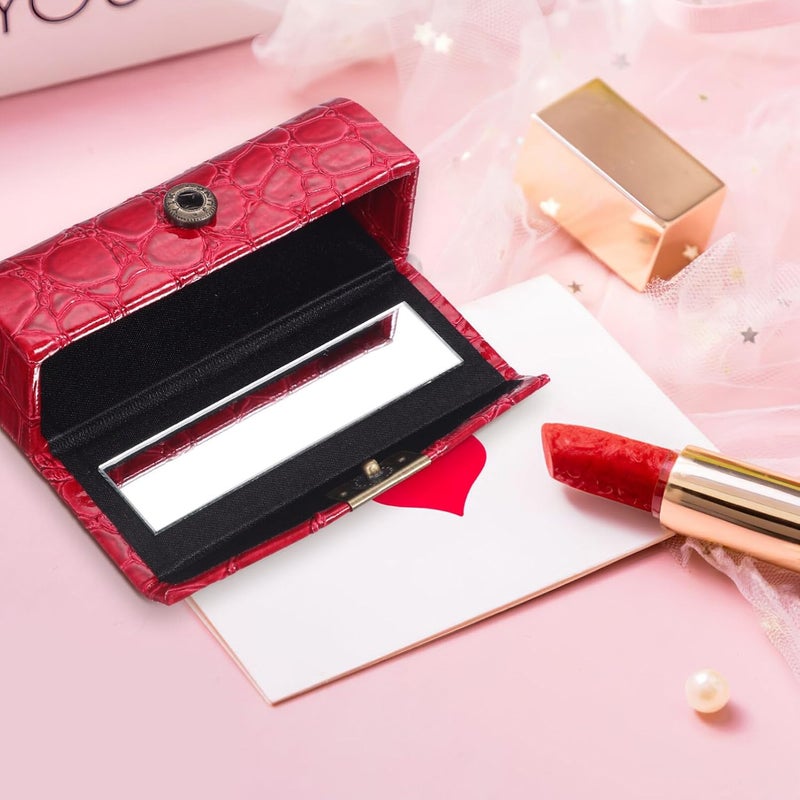 Healeved Makeup Essentials for Purse Mini Lipstick Bag Lipstick Container Stylish Lip Gloss Case - Image 4