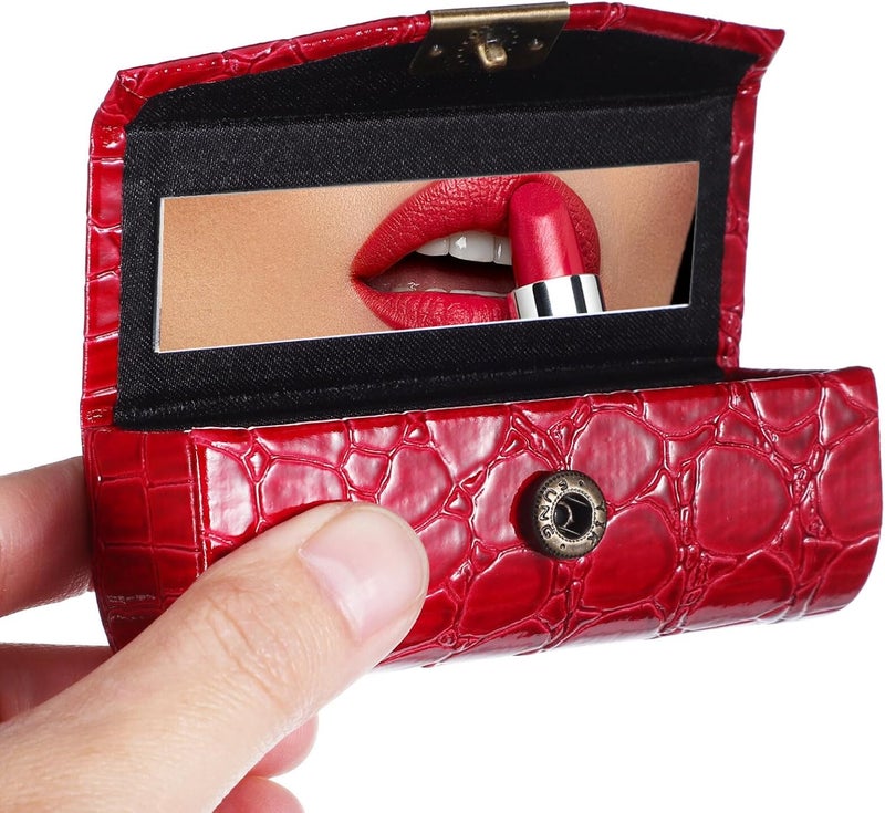 Healeved Makeup Essentials for Purse Mini Lipstick Bag Lipstick Container Stylish Lip Gloss Case - Image 5