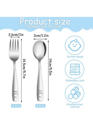 Pimoys 12 Pieces Kids Silverware Toddler Utensils Kids Forks and Spoons Set, Metal Toddler Cutlery Stainless Steel Childrens Flatware Set, Dishwasher Safe - pzsku/Z4D4396B5A0E3017EC51EZ/45/1747741263/d143897b-0db5-4b0f-9274-4f2ffdfd8790