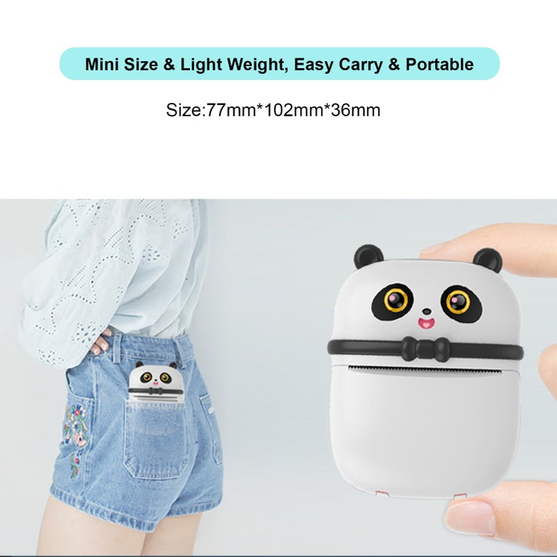 Mini Thermal Printer Blue 2-Tier 200dpi High Resolution Printing Tech - Multi-Function Print Support Portable Mini Size Light Weight for On-the-Go Photo Label Memo Printing - Image 5