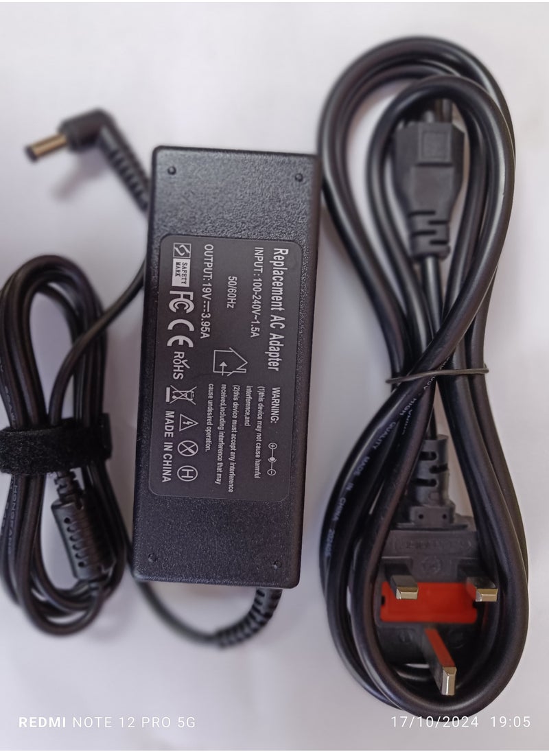 سي إس - 75W 19V 3.95A AC Adapter Laptop Charger for Toshiba Satellite PA-1750-04 PA-1750-09 C55 C55D C55T C55DT C55-A C55-B C55-C C50 C75 C75D C655 L655 L755 L755D L775 - Image 1