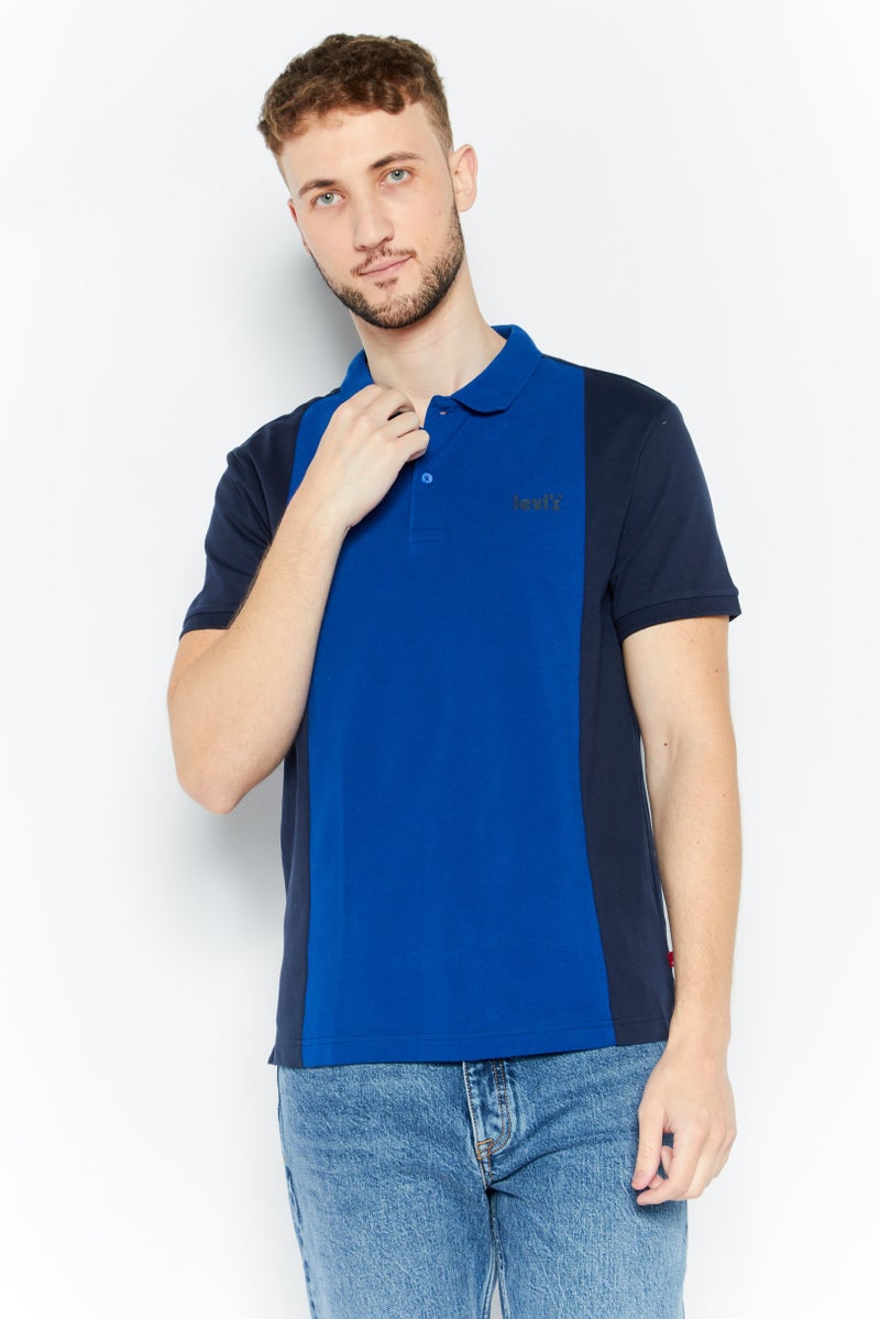 Levi's قمصان بولو قصيرة الأكمام للرجال بتصميم عادي مع شعار العلامة التجارية، أزرق - Image 1