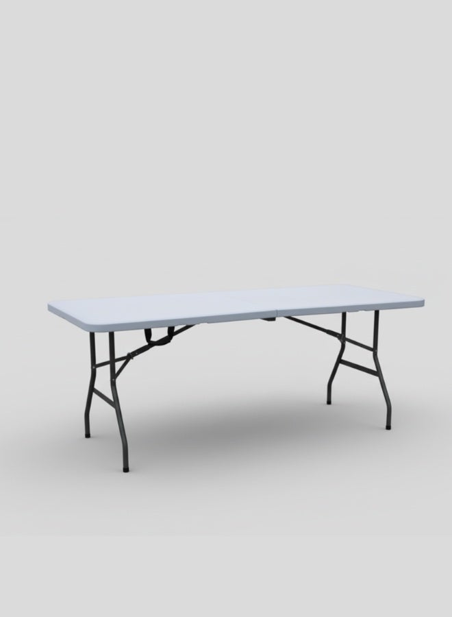 3MPlast 180x74cm Folding Table – Heavy Duty, Portable, Centerfold Design, Large Plastic Table for Events, Catering, Office & Outdoor - Image 1