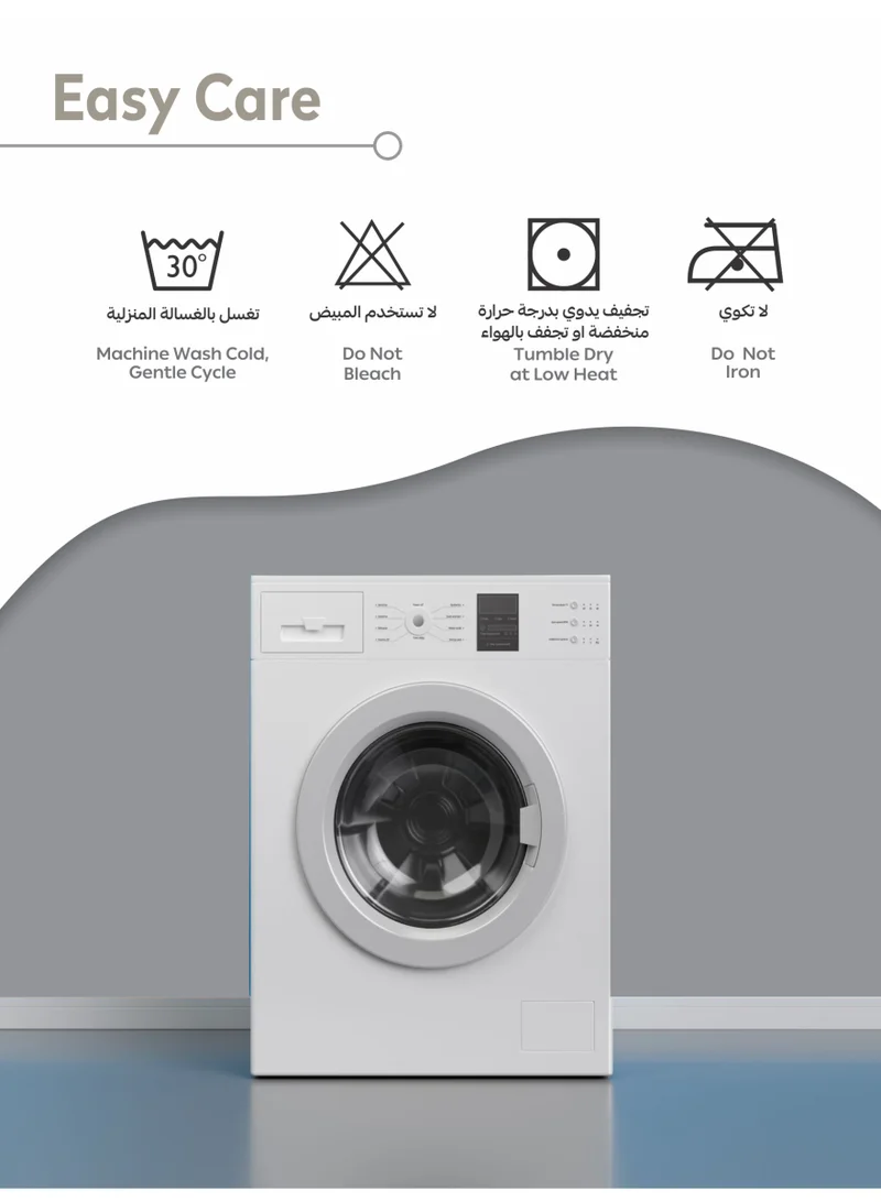 Doona Printed 4-Pcs Queen Comforter Bedding Set Fits 160x200cm -Includes Comforter, Fitted Sheet, Pillow Shams & Pillowcases – Soft Microfiber Fabric with Soft 350 GSm Filling