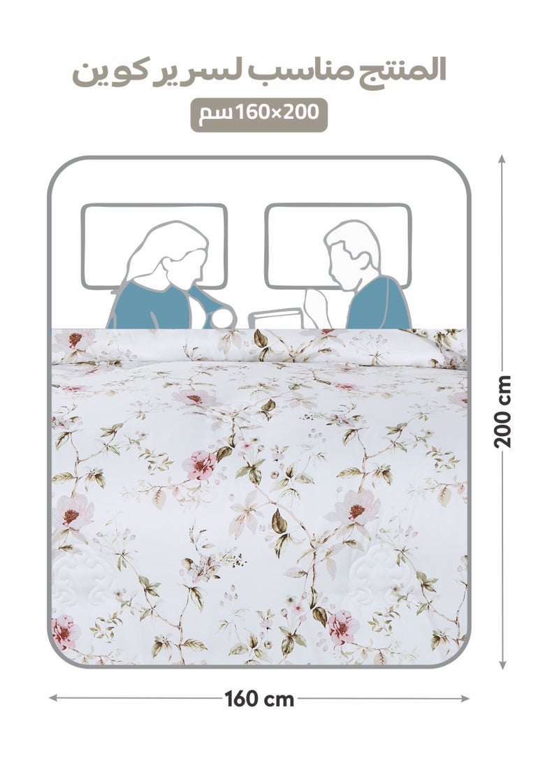 Doona Printed 4-Pcs Queen Comforter Bedding Set Fits 160x200cm -Includes Comforter, Fitted Sheet, Pillow Shams & Pillowcases – Soft Microfiber Fabric with Soft 350 GSm Filling - Image 3