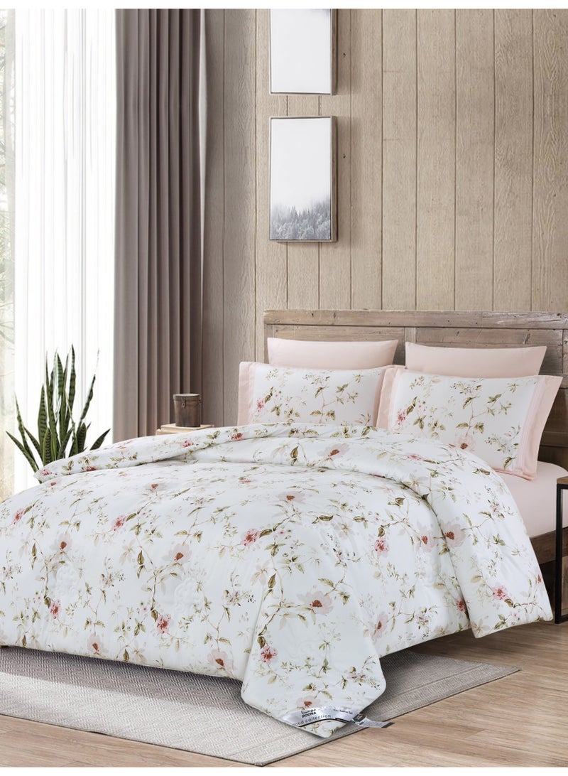 Doona Printed 4-Pcs Queen Comforter Bedding Set Fits 160x200cm -Includes Comforter, Fitted Sheet, Pillow Shams & Pillowcases – Soft Microfiber Fabric with Soft 350 GSm Filling - Image 2