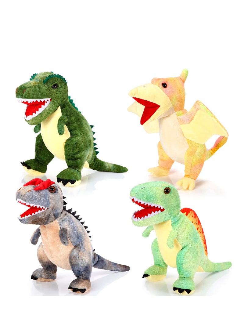 Excefore Dinosaur Stuffed Animal Set, 4 Pcs 12 Inch Dino Plush Toys, Colorful Dinosaur Plush, Soft Pterosaur Dinosaurs Spinosaurus, Stuffed Animals Dinosaur Toys for Kids 3-5 - Image 1