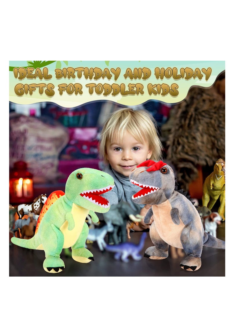 Excefore Dinosaur Stuffed Animal Set, 4 Pcs 12 Inch Dino Plush Toys, Colorful Dinosaur Plush, Soft Pterosaur Dinosaurs Spinosaurus, Stuffed Animals Dinosaur Toys for Kids 3-5 - Image 5