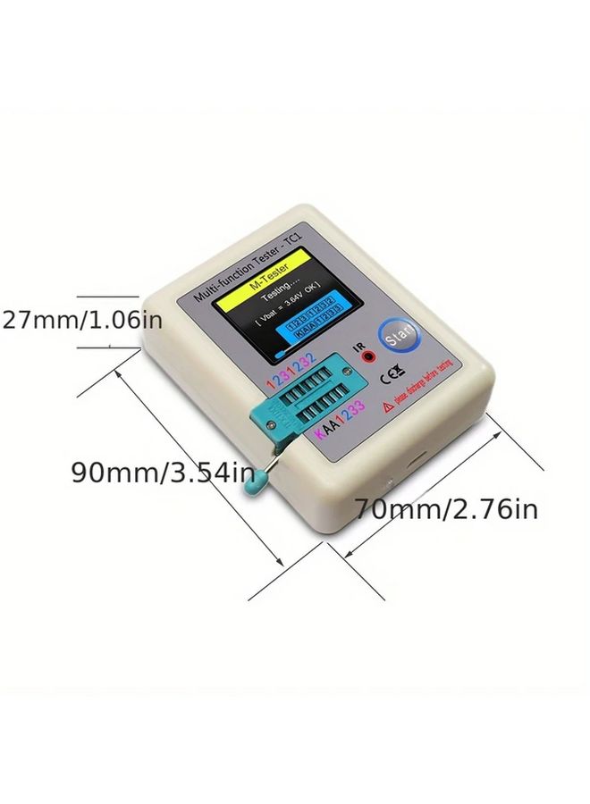LCR TC1 TFT LCD Transistor Tester Capacitor Resistor Meter Compact Digital Display - Image 2