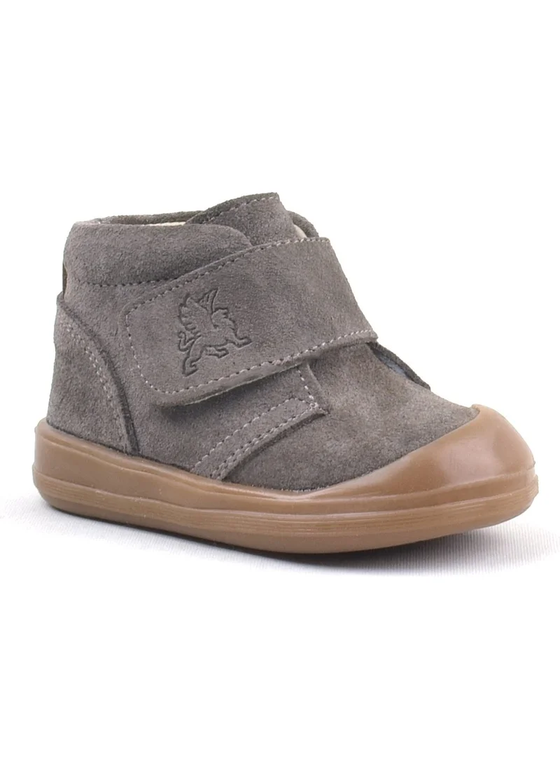 Rakerplus Leather Sand Color Baby Boots with Velcro