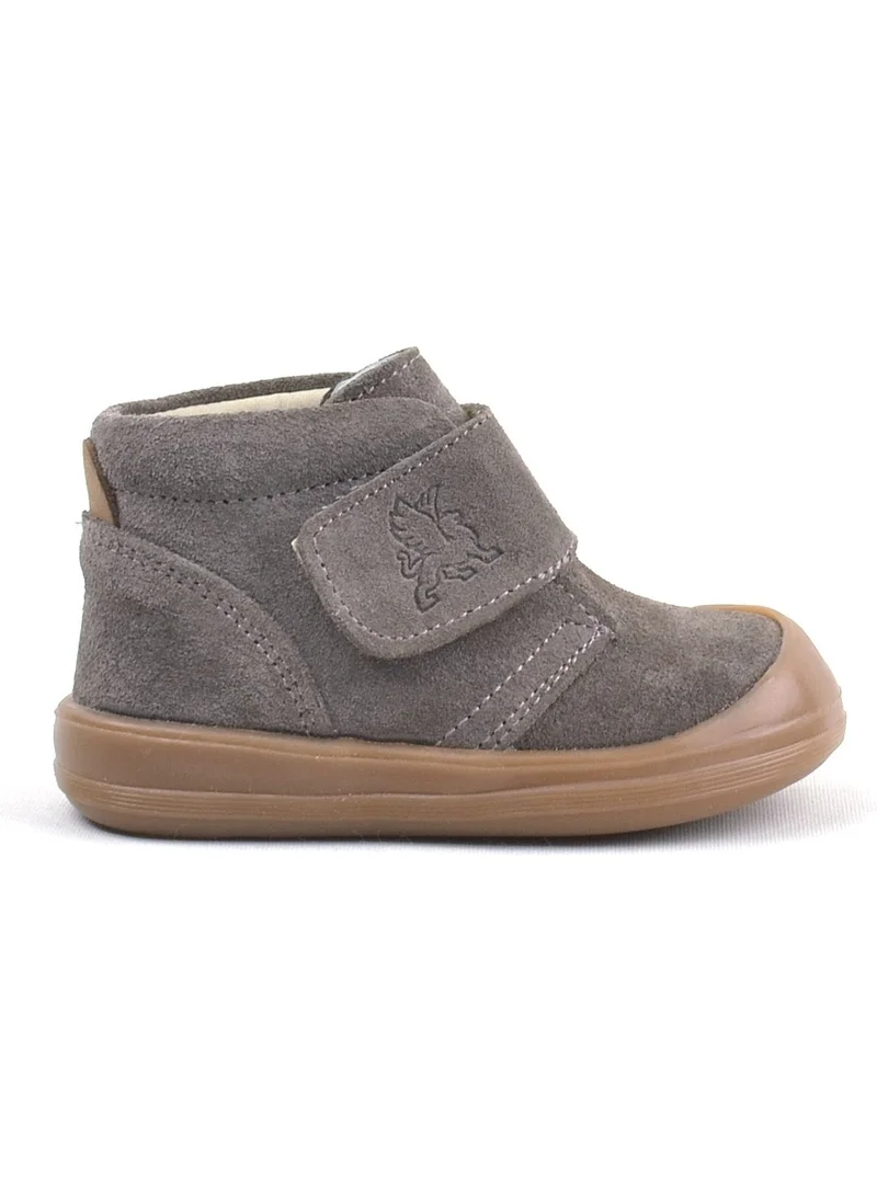 Rakerplus Leather Sand Color Baby Boots with Velcro