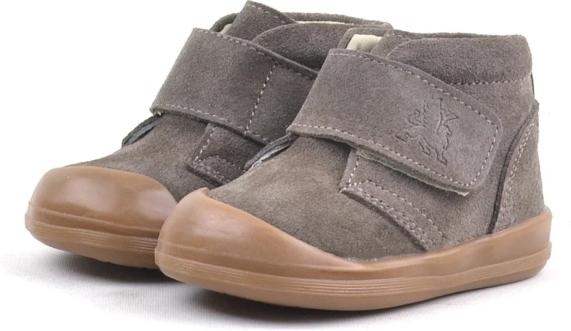 Rakerplus Leather Sand Color Baby Boots with Velcro