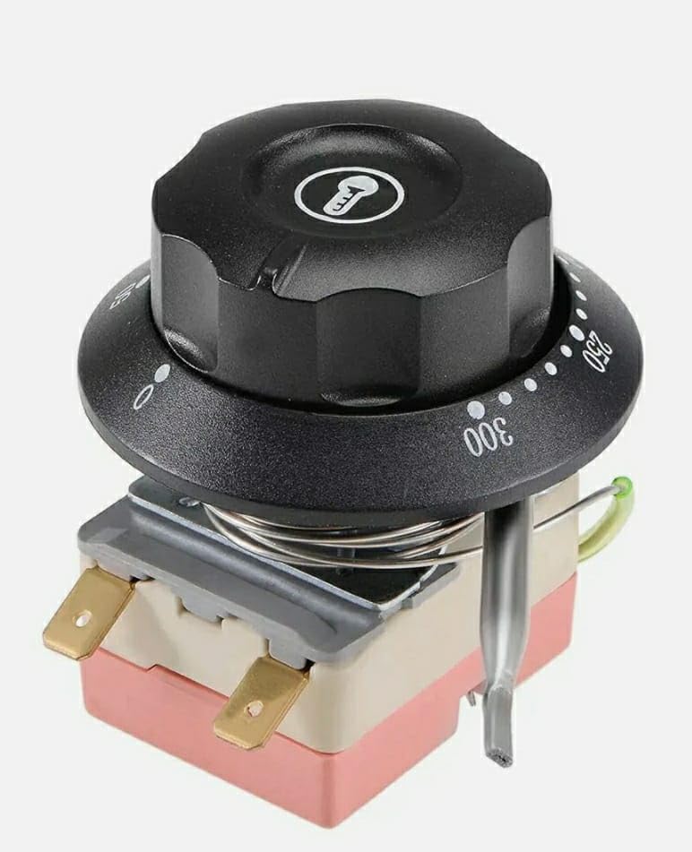 Shoppers Hub PNQ SPARES for IMPORTED SANDWICH GRILLER 811811E813 Models 300C Thermostat with Black Knob Set Contains 1 Thermostat 1 Black Knob - Image 5