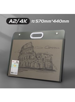 Generic 4-pack A316 Open File Folder Handheld Transparent 8k Test Paper Storage Bag Multifunctional Student Document Bag Printing K410 (gray) 