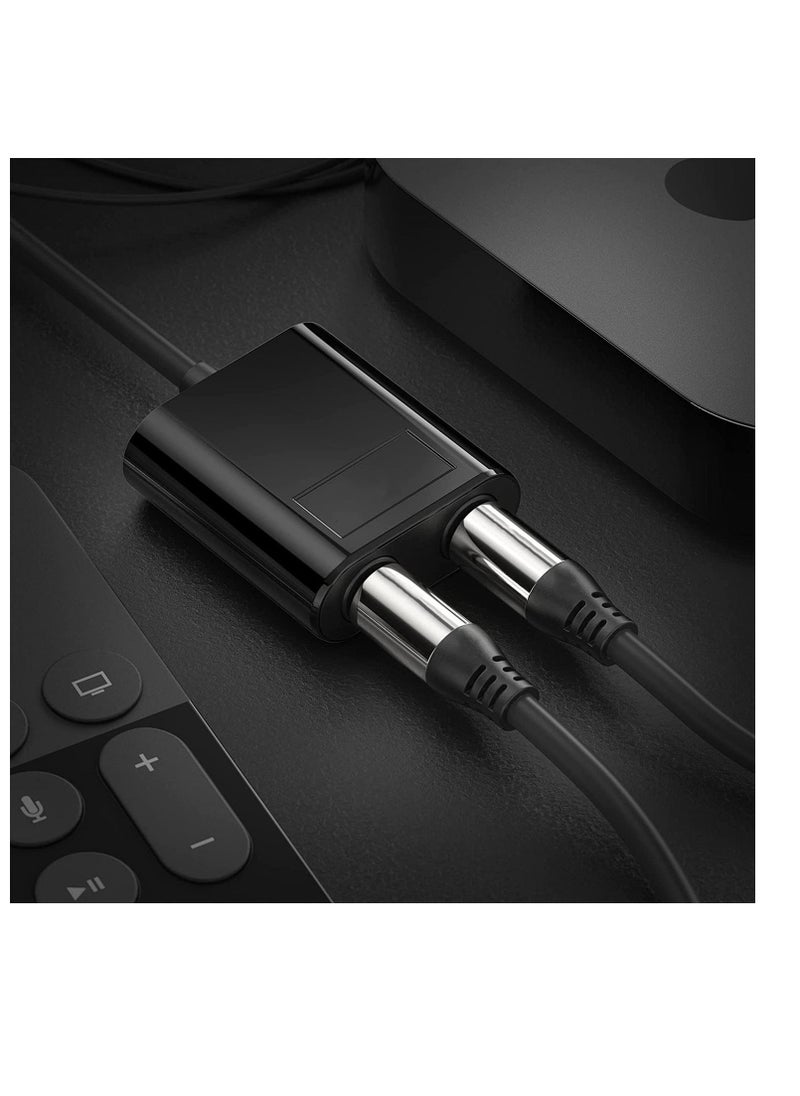 Excefore 2 Port Optical Audio Cable Splitter, Optical Fiber Audio Splitter 1 in 2 Out Support LPCM 2.0, Dolby Digital, DTS 5.1 for DVD/CD Player, Xbox, TV, PS4/PS5, Home Theatre, Receiver, Sound Bar - Image 5