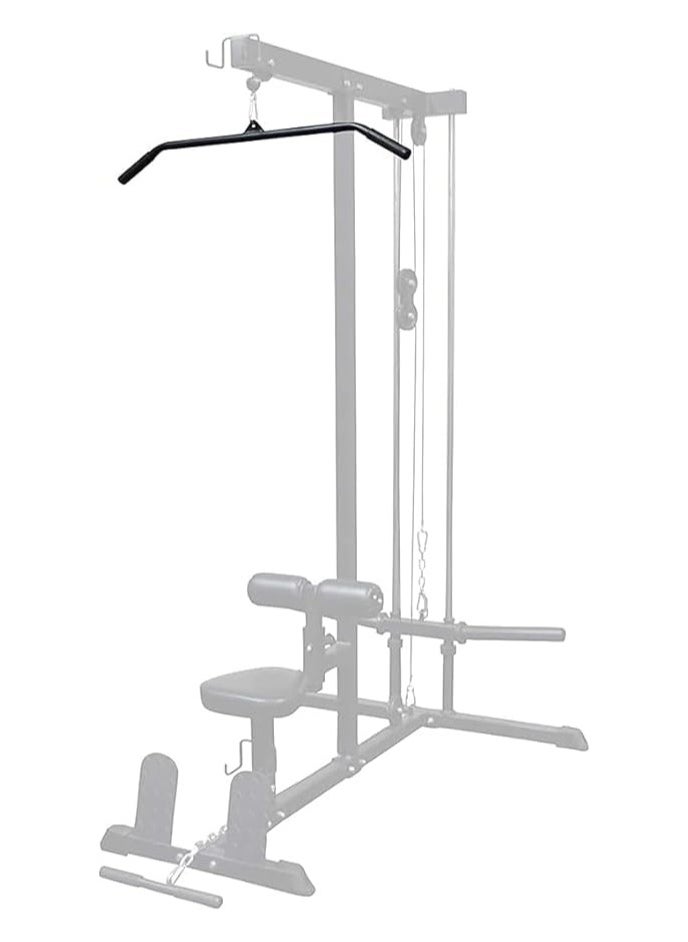 Generic Straight Bar Cable Machine Attachment Tricep Press Down Bar LAT Pulldown Bar Attachments For Home Gym Fitness Workout - Black  - Image 4