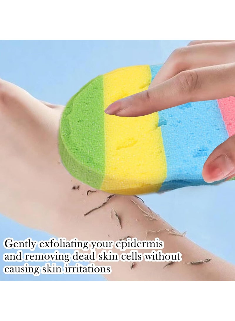 CMGTYYD 4 Pcs Kids Bath Sponge, Exfoliating Sponge Body Sponges Shower for Women/Men/Kid, Pouf Foam Loofahs Sponge to Spa Reusable(with 4 Hooks) - Image 4