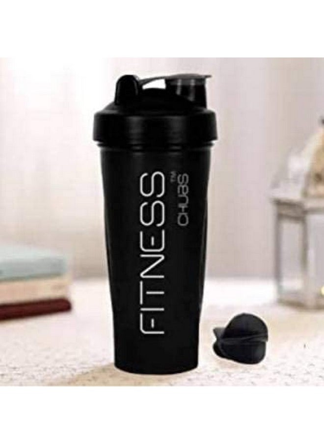 Chubs Gym Shaker For Protein Shaker, Preworkout And,Bcaa Shaker, Protein Shaker Bottle,Gym Bottle For Men And Women Bpa-Free Material Typhoon - 700 Ml (Smoke Black) - Plastic  - Image 1