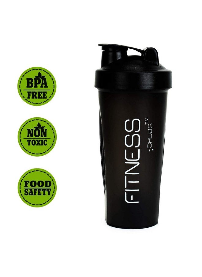 Chubs Gym Shaker For Protein Shaker, Preworkout And,Bcaa Shaker, Protein Shaker Bottle,Gym Bottle For Men And Women Bpa-Free Material Typhoon - 700 Ml (Smoke Black) - Plastic  - Image 3