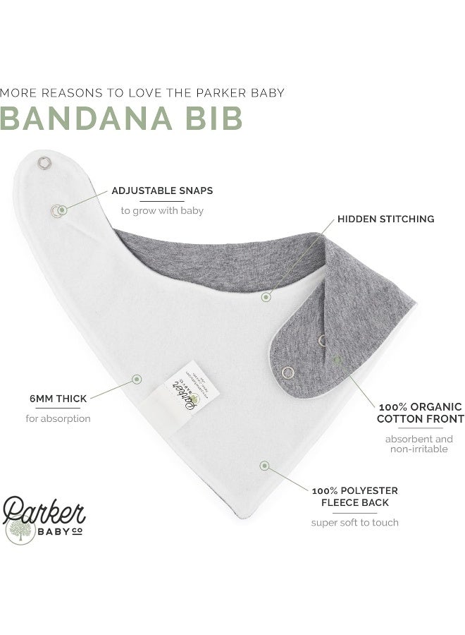 Parker Baby Co. Parker Baby Bandana Drool Bibs 8 Pack Baby Bibs for Boys, Girls, Unisex - Soft & Stylish Teething Bibs for Babies  - Image 2
