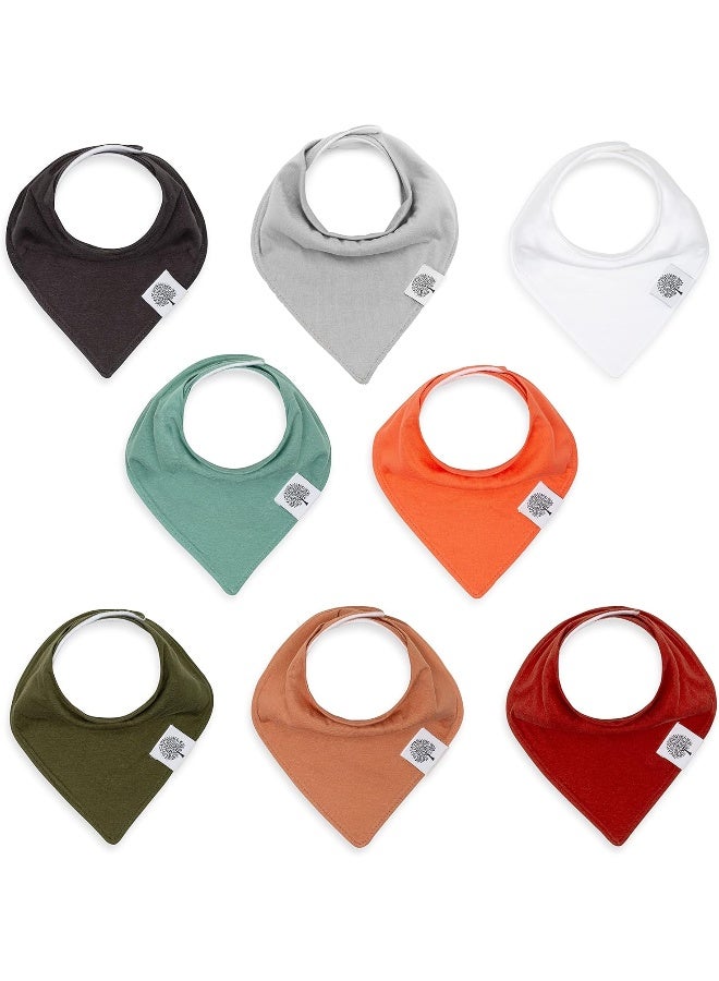 Parker Baby Co. Parker Baby Bandana Drool Bibs 8 Pack Baby Bibs for Boys, Girls, Unisex - Soft & Stylish Teething Bibs for Babies  - Image 1