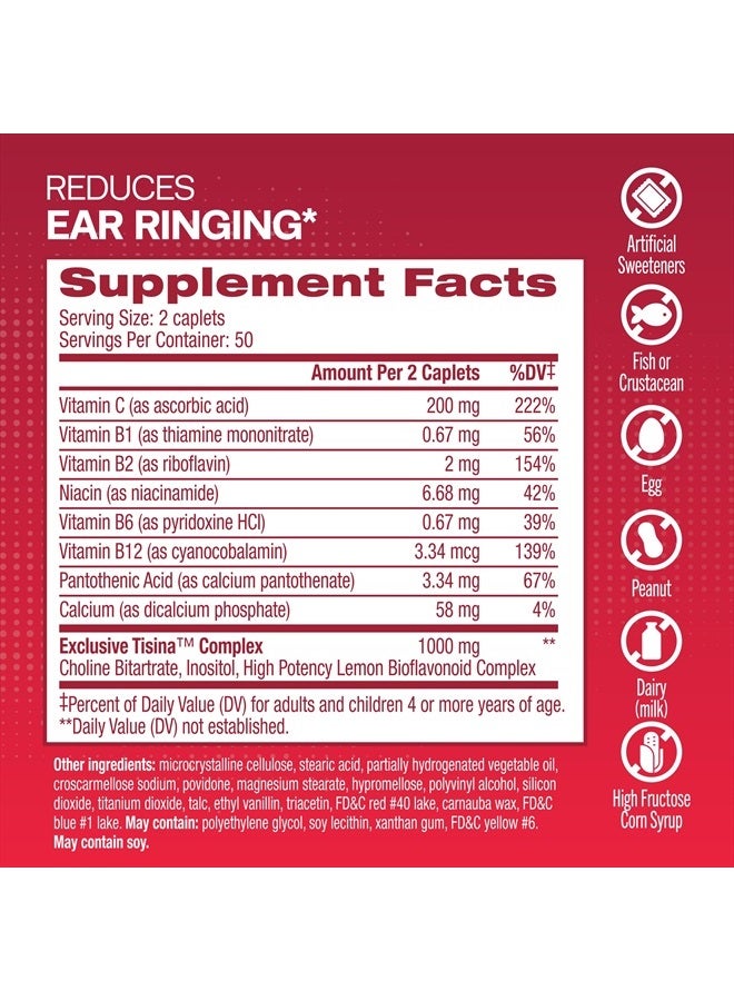 Lipo-Flavonoid Plus, Tinnitus Relief for Ringing Ears, OTC Flavonoid Ear Health Vitamins, Bioflavonoids & Vitamin C, 150 Caplets  - Image 4