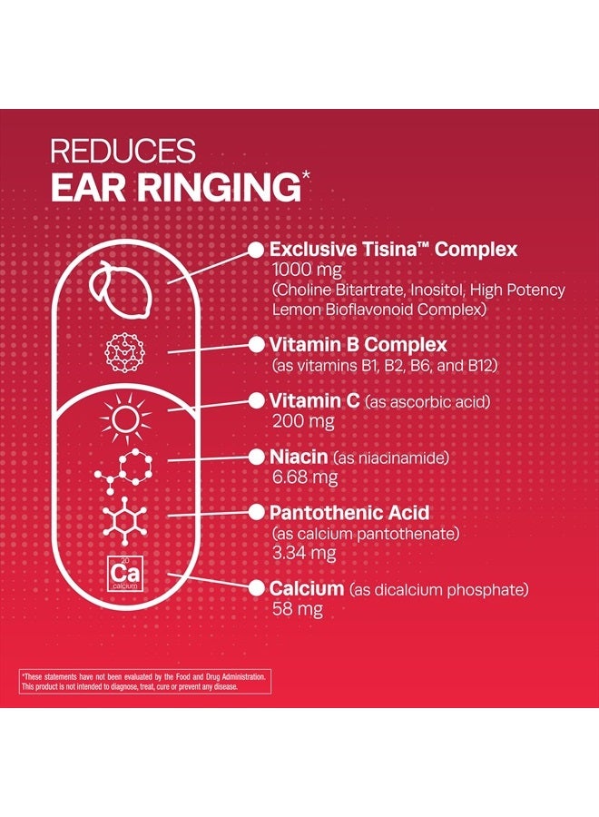 Lipo-Flavonoid Plus, Tinnitus Relief for Ringing Ears, OTC Flavonoid Ear Health Vitamins, Bioflavonoids & Vitamin C, 150 Caplets  - Image 2