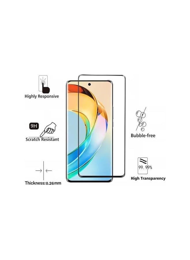 PROMASS [2 Pack]  Tempered Glass for Honor X9b Screen Protector,9H Hardness High Definition Full Covered Curved Clear Scratch Resistant Bubble Free Anti-Fingerprints (Honor X9b) - Image 2