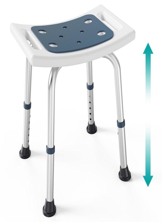 PELEGON Shower Chair for Inside Shower (350 lb) - Adjustable Height, Padded Seat, Shower Chair for Elderly and Disabled - Shower Chair for Adults, Tub Chairs for Bathtubs - Dark Blue - Image 1