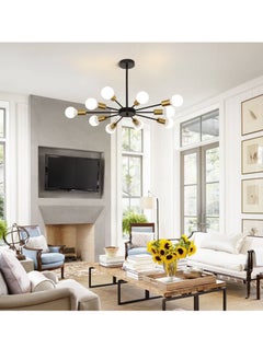 GEADI Modern Sputnik Chandelier Gold Mid Century Island Pendant Light Fixture 10 Light Ceiling Chandeliers for Kitchen Dining Room Bedrooms  - Image 4