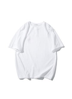 Generic Mens Plus Size Workwear Pants Loose Fit pure white half sleeve 