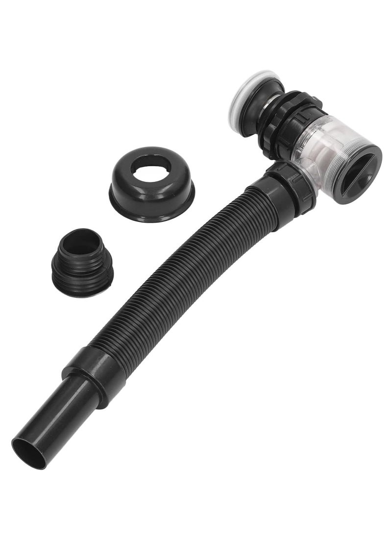 KASTWAVE - Bathroom Sink Drain Kit, Stainless Steel Expandable Sink Drain Pipe Kit, P Trap Sink Drain Pipe, Trap with Built in Anti Clogging Stopper, Integrated Wash Basin Sink Drain Pipe - Image 1