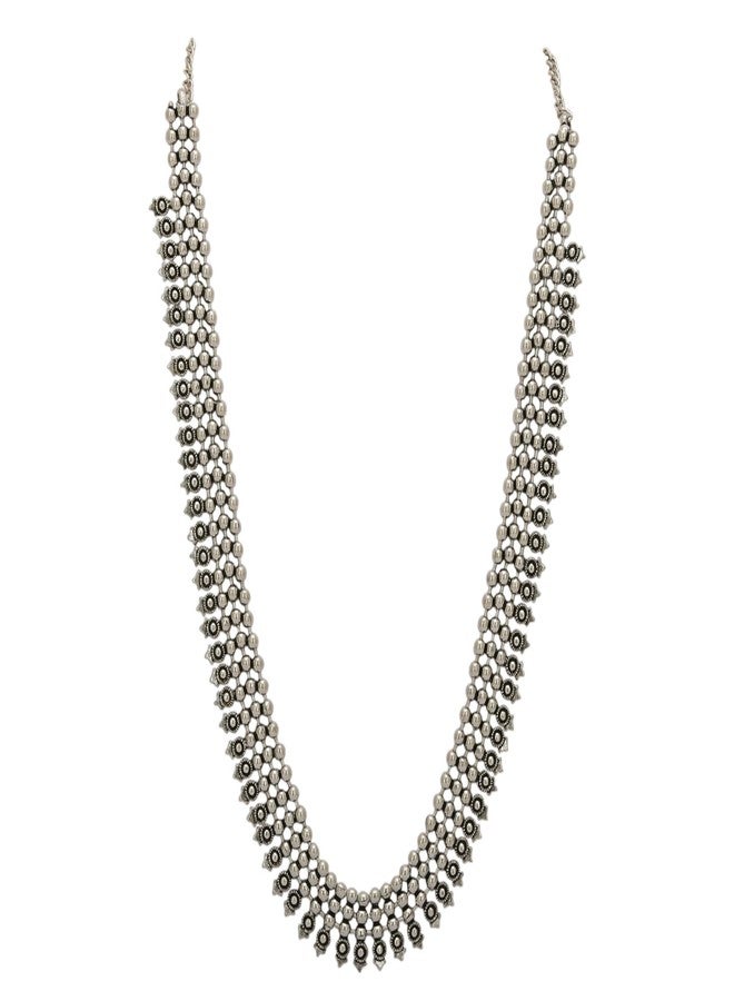 Sasitrends Ethic Oxidised German Silver Long Haram Necklace for Women and Girls - Image 1