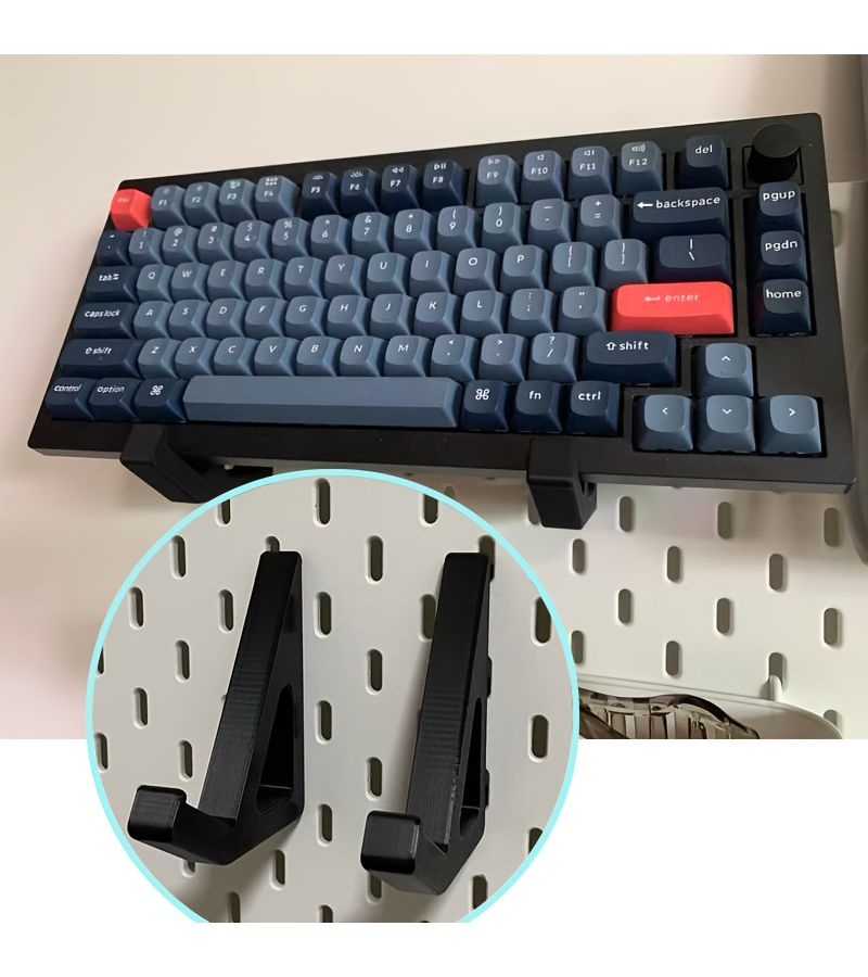 Multi-Functional Pegboard Stand Set Of Two White For 87 Key Keyboard Handheld Game Console Tablet And More - Image 5