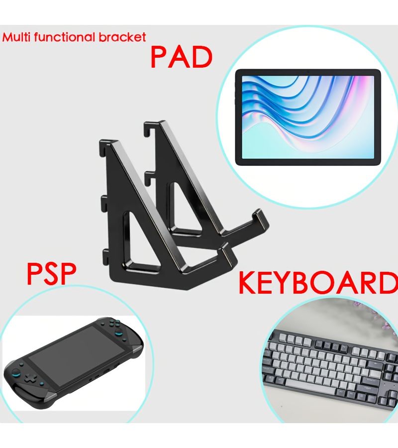 Multi-Functional Pegboard Stand Set Of Two White For 87 Key Keyboard Handheld Game Console Tablet And More - Image 3