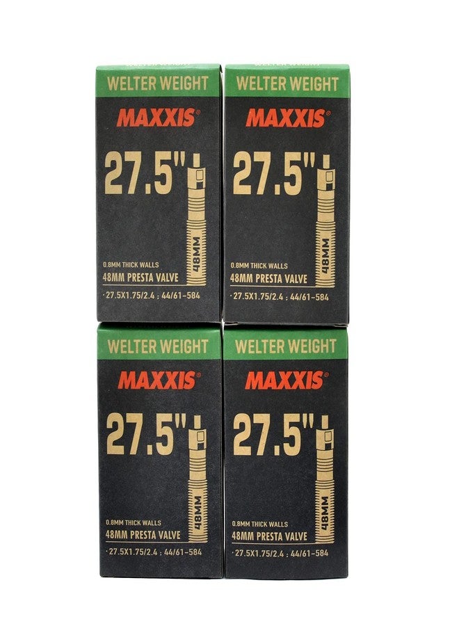 Maxxis Welter Weight 27.5 x 1.75-2.4 48mm Presta FV Bike Inner Tube, 4packs,STB2460-4