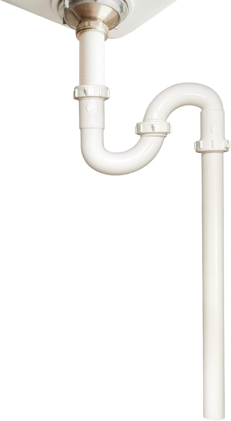 Plumb Pak 700WK S Trap, 1-1/4-Inch or 1-1/2-Inch by 20 1/2-Inch, White - Image 1