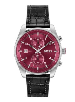 HUGO BOSS HUGO BOSS ROUND CHRONOGRAPH MEN'S BURGUNDY CASE WATCH - 1514193  - Image 2