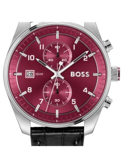 HUGO BOSS HUGO BOSS ROUND CHRONOGRAPH MEN'S BURGUNDY CASE WATCH - 1514193  - Image 4