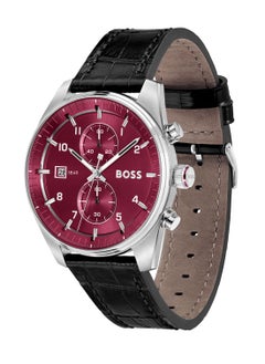HUGO BOSS HUGO BOSS ROUND CHRONOGRAPH MEN'S BURGUNDY CASE WATCH - 1514193  - Image 1