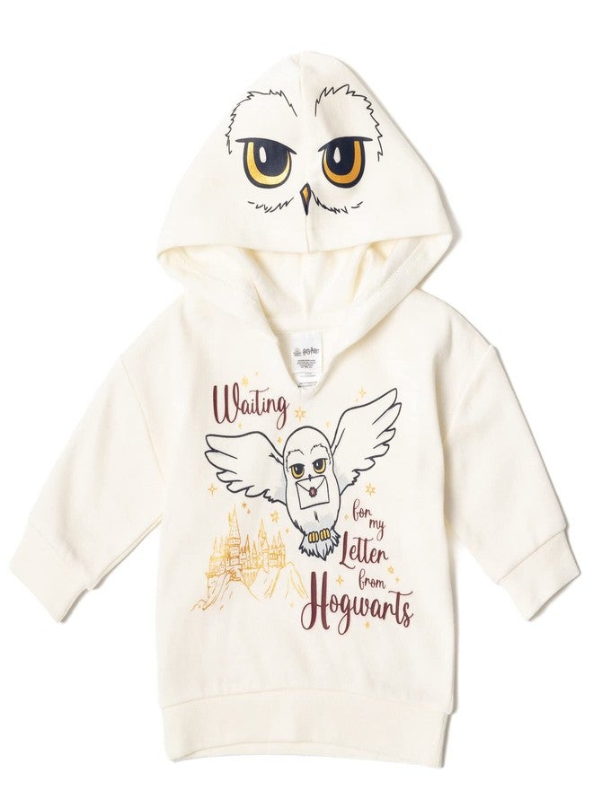 Harry Potter Hedwig Owl Hogwarts Baby Girls 3 Piece Outfit Set: Hoodie Pants Bodysuit White 3-6 Months - Image 4