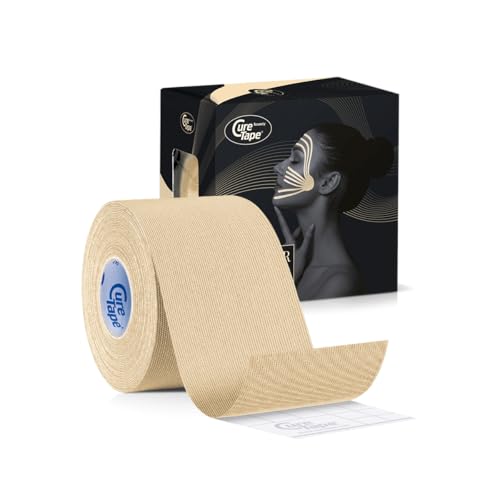 CureTape Beauty Kinesiology Tape AntiWrinkle Face Tape Face Lift Tape for Toning Firming Tightening The Skin Kinesiology Tape for Face and Sensitive Skin Soft on The Skin 2 X 16