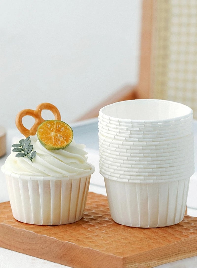 50pcs Cupcake Cups with Oilproof Baking Liners with Aluminum Foil Rims  - Image 1