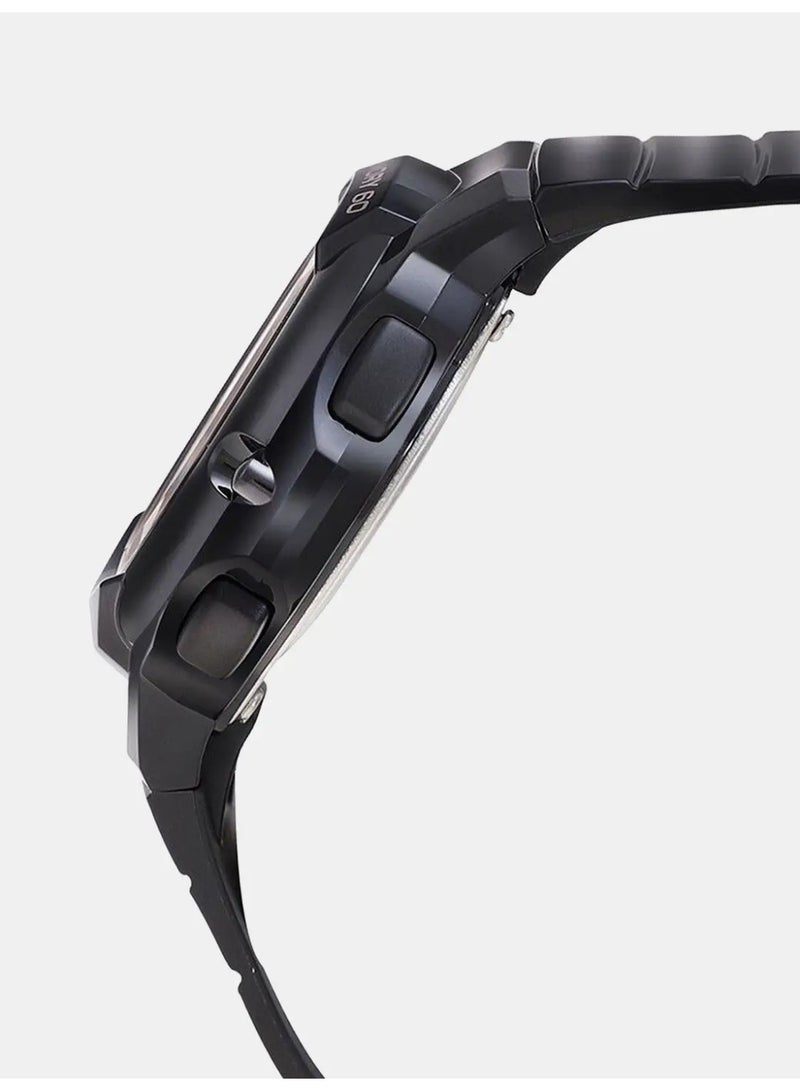 CASIO Youth Digital Women’s Watch LWS‑1200H‑1AVDF , 45.5 mm Bronze Dial, Black Resin Band, 100 m WR - Image 4