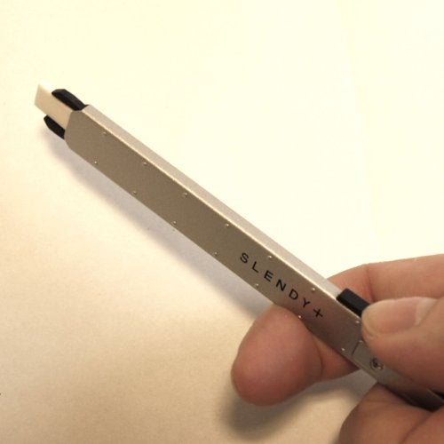 SEED Thin Steel Holder Eraser Slendy+, Silver (EH-S-S) (Japan Import) - Image 3