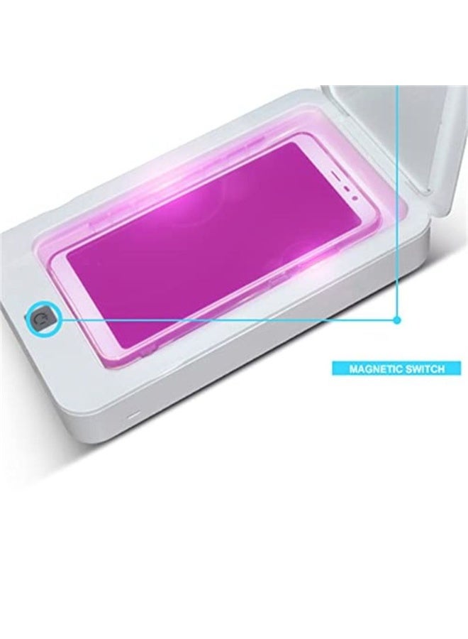 sterilizer 3-in-1 Portable Smart UV Sterilizer Box | Desktop UVC Ultraviolet Sanitizer for Mobile Phones, Masks, & Nail Tools | USB Powered, 99.9% Bacteria Elimination - Image 3