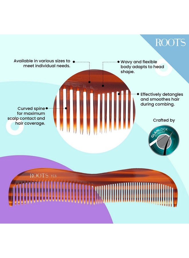 Roots Roots - Yoga Combs - Damage Free Wet And Dry Hair Comb - For Man And Woman - YC6 - Image 2