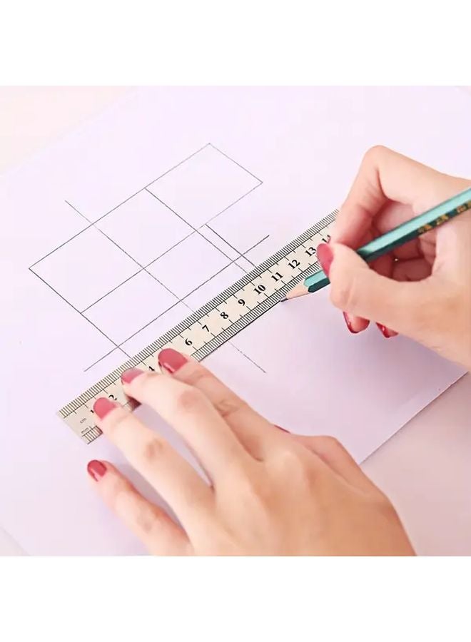 3pcs Double Sided Ruler Art Painting Sewing Quilting Craft Project Office Stationery - Image 5