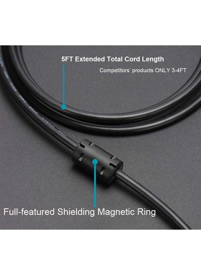MaxLLTo USB Cable for Nikon Coolpix S2600 S2500 S3000 S3200 S4300 S6100, Extra Long 5ft 2in1 USB Data SYNC-Charge Charging Cable Cord for Nikon Coolpix S2600 S2500 S3000 S3200 S4300 S6100 Camera  - Image 4